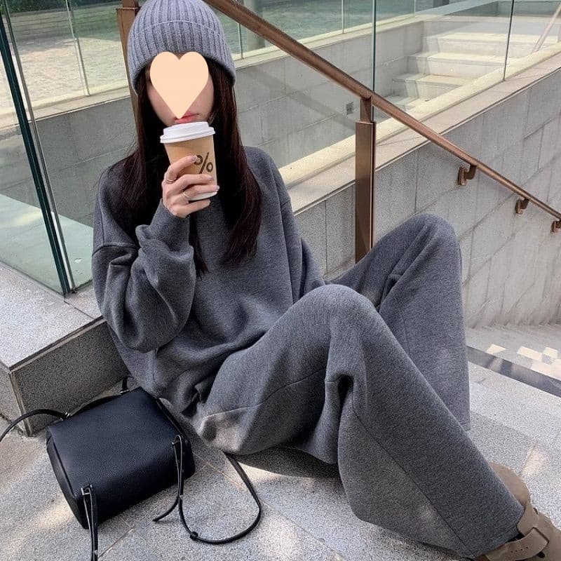 ゆったりシルエット スウェット セットアップ