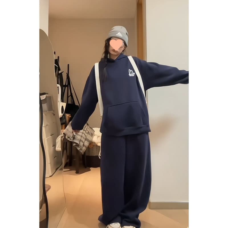 ゆったりオーバーサイズ スウェット セットアップ