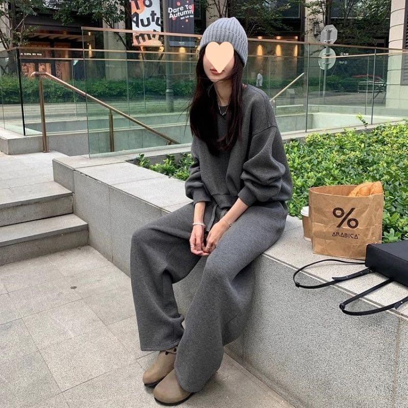 ゆったりシルエット スウェット セットアップ
