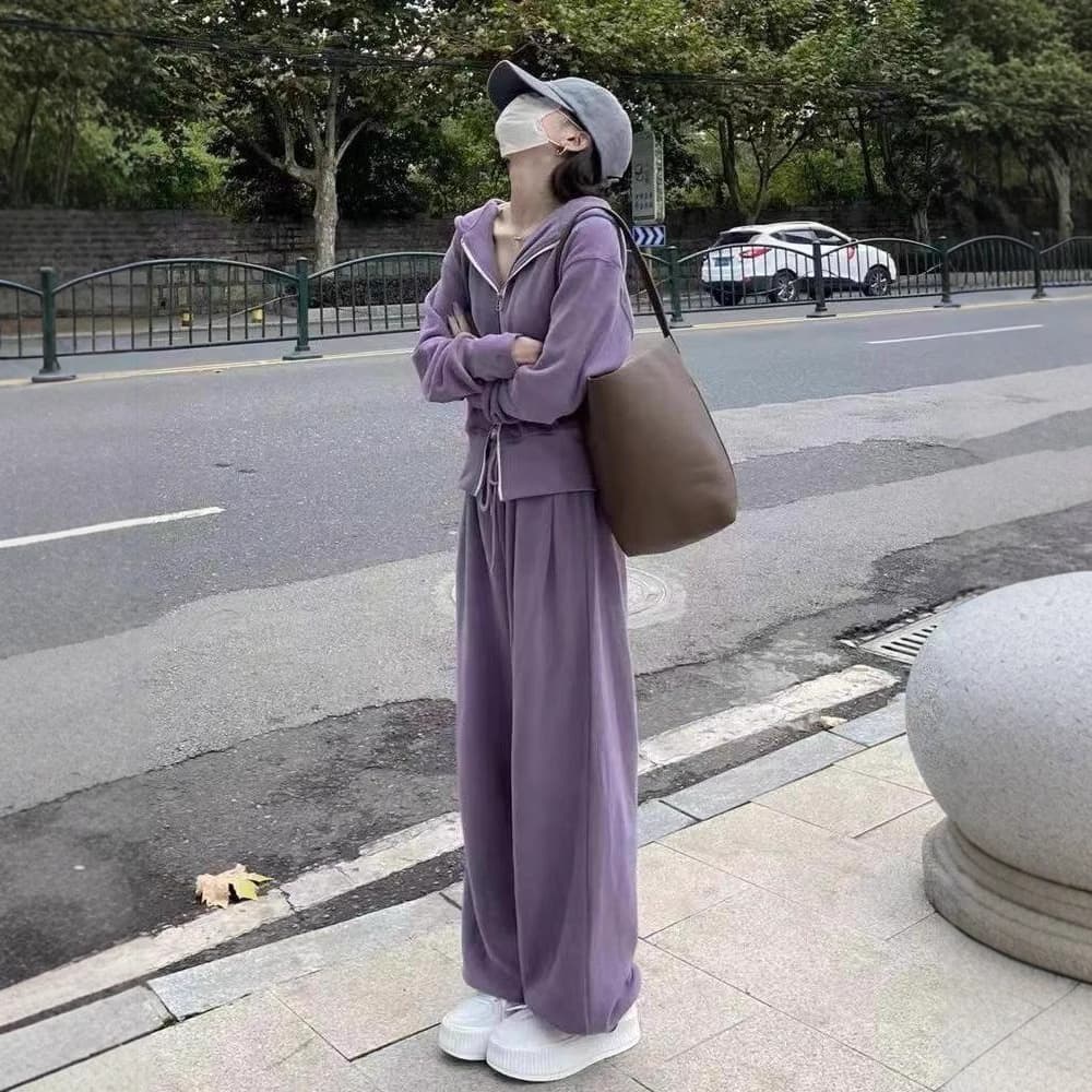 スウェット セットアップ ゆったりパーカー ロング セットアップ
