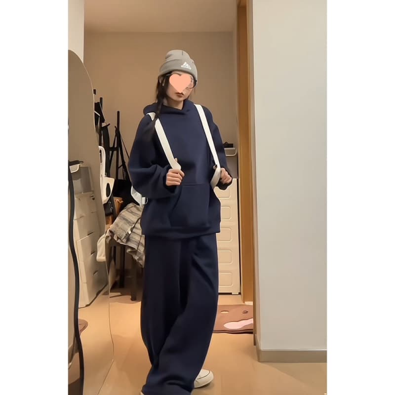ゆったりオーバーサイズ スウェット セットアップ